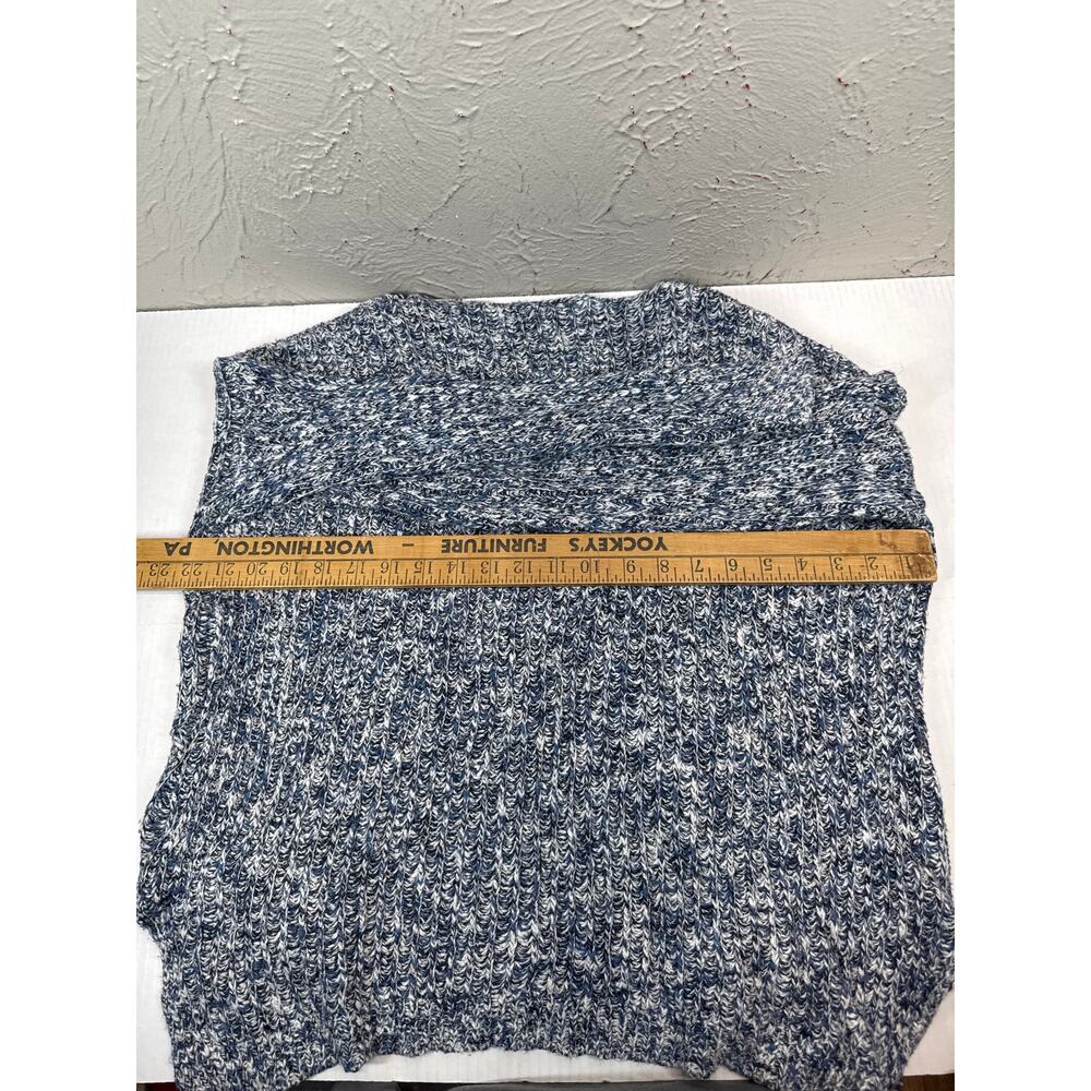 Garage Knit Blue And White‎ Sweater V Neck Chunky Womens Size Large - Picture 5 of 5